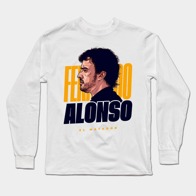 El Matador -Fernando Alonso F1 Long Sleeve T-Shirt by Rflectionart